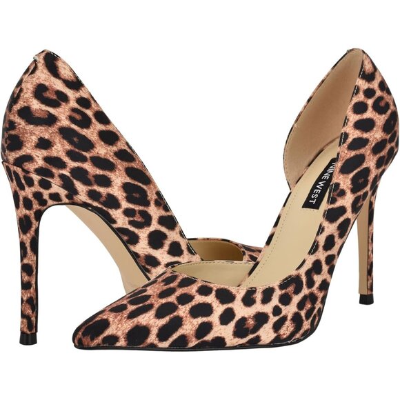 Nine West Womens Leopard Polyurethane Closed Pointed Toe Stiletto Heels Pumps - Picture 6 of 6